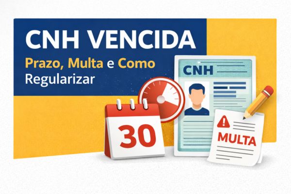 cnh vencida prazo de 30 dias multa e como regularizar carteira de motorista